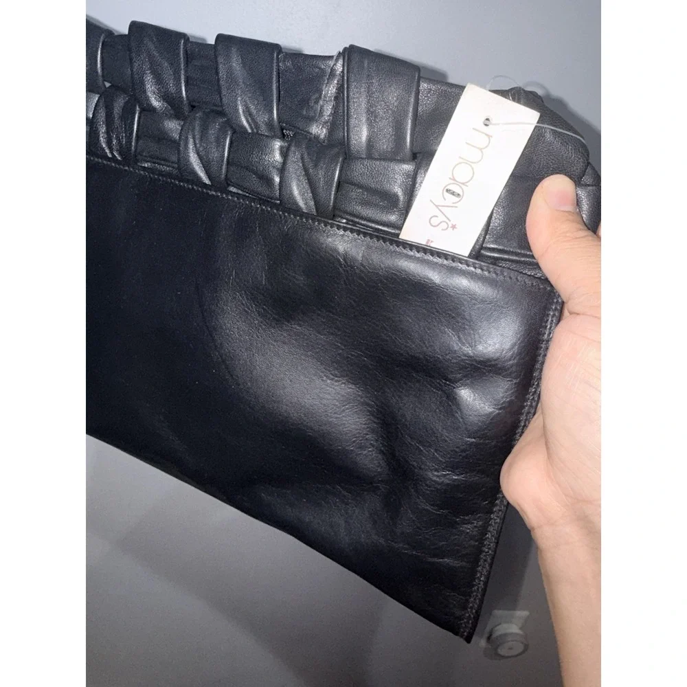 Vintage Andre Cellini‎ Black Clutch Evening Bag Purse Woven Interacció NWT R